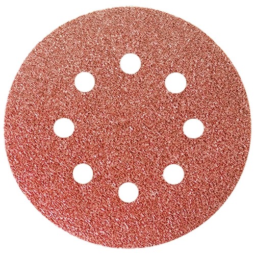 Disc abraziv cu baza din fibra pentru "lipire", perforat, P 180, 125 mm, 5 buc// MTX